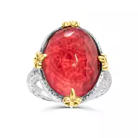 red ruby fashion rings for women on rent