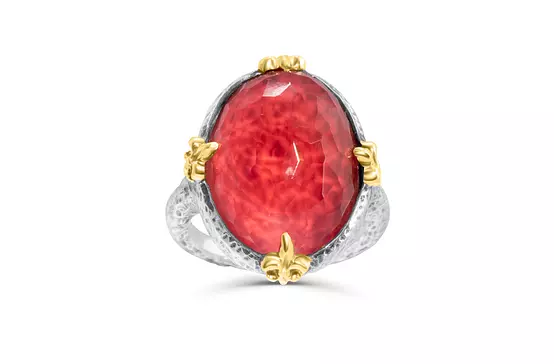 red ruby fashion rings for women on rent