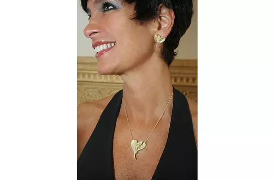 Lucky Break Heart Earrings-18K gold with diamonds