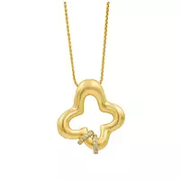 yellow gold and diamond necklace freeform for rent
