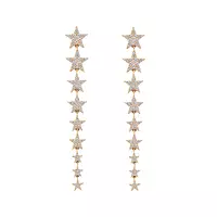 Star diamond drop earrings for rent