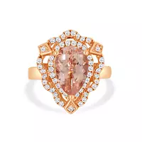 rent morganite and diamonds ring