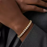 Borrow Designer Diamond Tennis bracelet in yellow gold for events