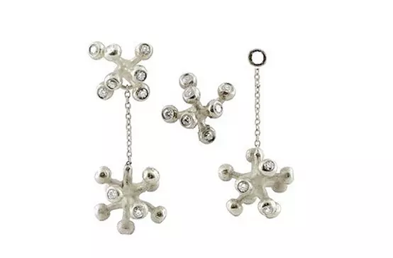sterling silver and diamond earrings on rent for women