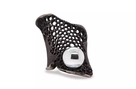 Rent black and white cocktail ring