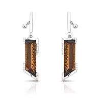 rent smoky quart and diamonds drop earrings