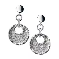 silver drop earrings on rent for women