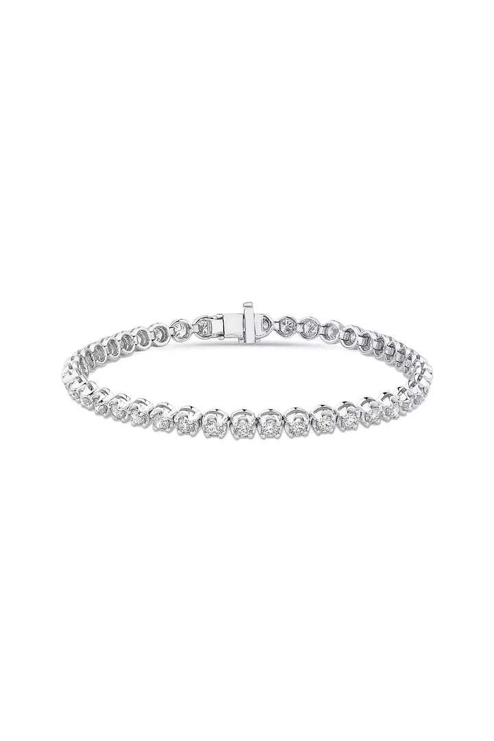 buttercup setting diamond tennis bracelet in white gold for ren