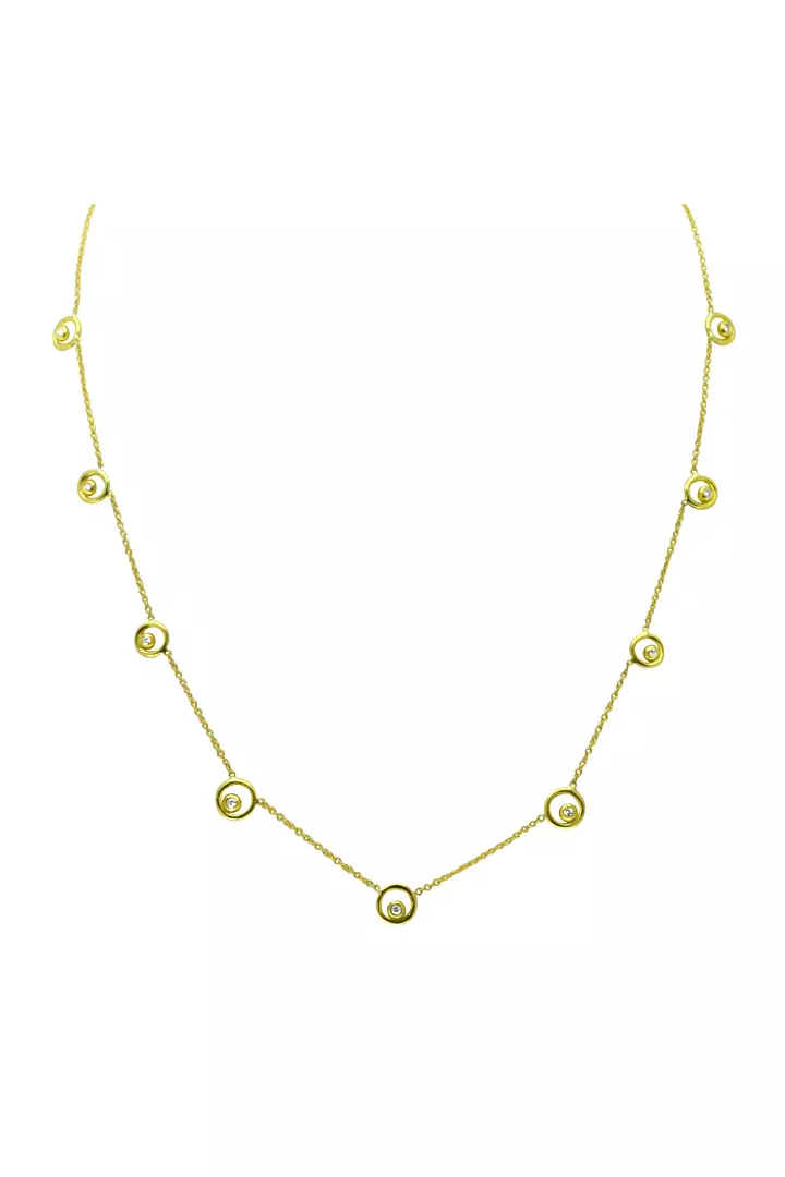 gold diamond chain necklace on rent for women
