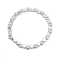 Heart Bracelet for rent in white gold with diamonds