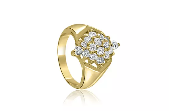 Rent diamond jewelry in yellow gold