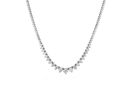 rent diamond riviera necklace in white gold for wedding day jewelry