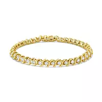 Yellow Gold diamond tennis bracelet for rent