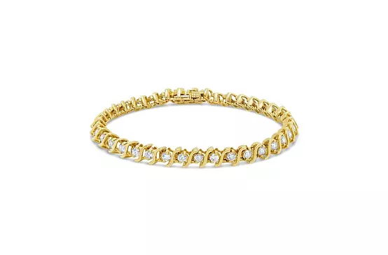 Yellow Gold diamond tennis bracelet for rent