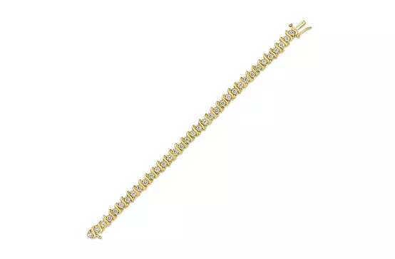 Rent designer yellow gold bracelet with diamonds