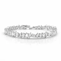 Rent Multi shape Clustered Eco Diamonds Tennis Bracelet