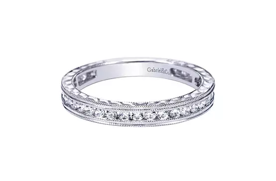 borrow silver band with diamonds for women