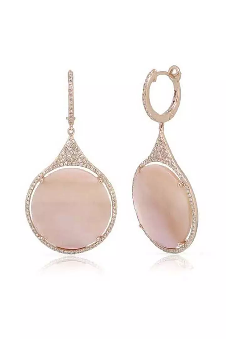 diamond circle stud earrings for women on rent