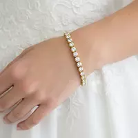 Borrow Designer Diamond Tennis bracelet in yellow gold
