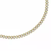 Oval Bezel Set Diamond Tennis Necklace rent