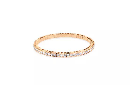 rose gold stretchable lab created diamonds bracelet for rent for wedding day