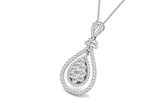 rent or borrow diamond teardrop necklace for gala