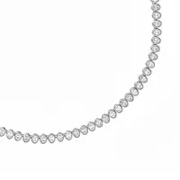 Rent Portofino Oval Shaped Bezel Set Eco Diamonds Tennis Necklace