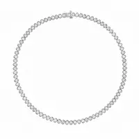 Portofino Oval Shaped Bezel Set Eco Diamonds Tennis Necklace