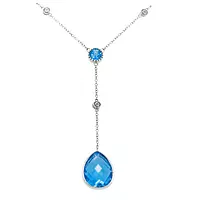 blue topaz necklace on rent for women