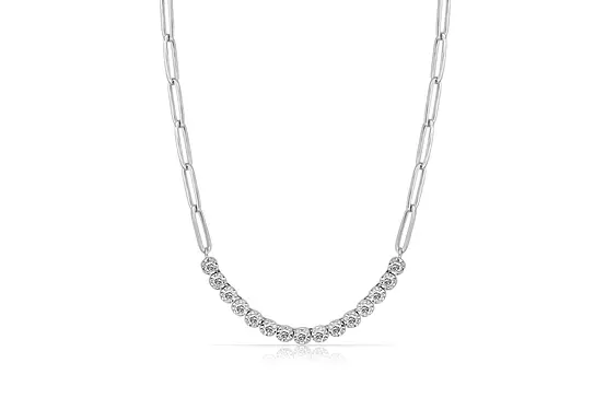 White Gold and Diamonds Necklace for Rent