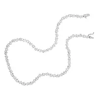 rent cluster diamonds tennis necklace in white gold with pears and rounds
