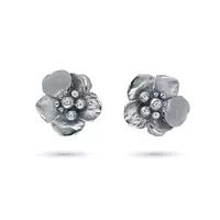 Rent diamond pansy flower earrings
