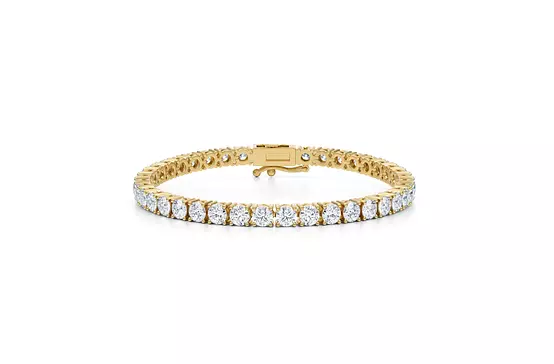 RENT yellow gold diamond bracelet for wedding day