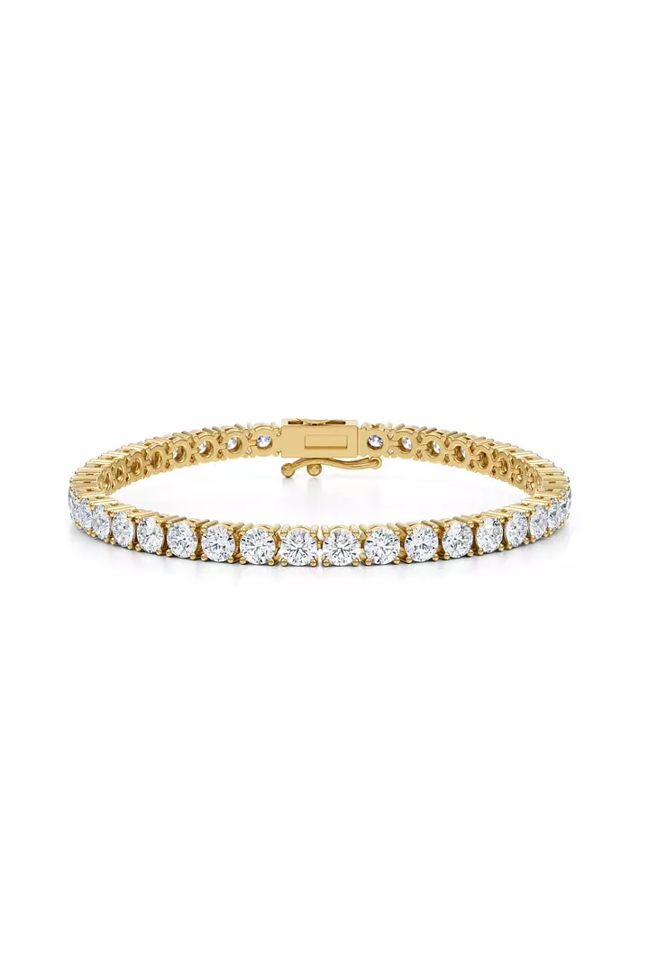 RENT yellow gold diamond bracelet for wedding day