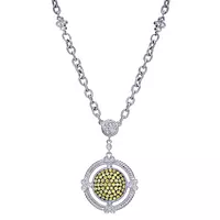 pave diamond necklace on rent for women online