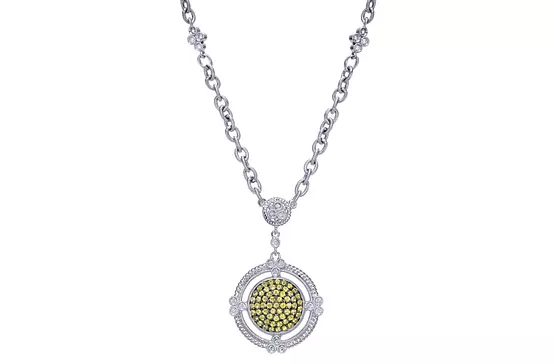 pave diamond necklace on rent for women online