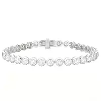 Diamonds Tennis Bracelet in White Gold with Bezel Setting for Rent