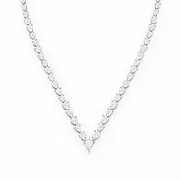 Rent pear diamonds tennis necklace with a V shape