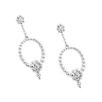 sterling silver diamond drop earrings on rent for women