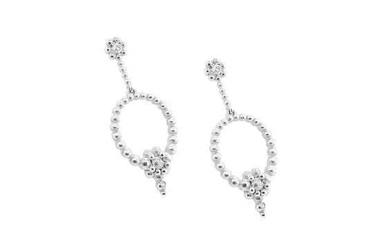 sterling silver diamond drop earrings on rent for women