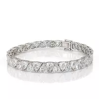 trillion shaped diamond tennis bracelet for rent