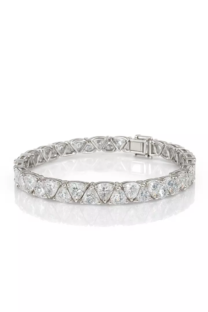 trillion shaped diamond tennis bracelet for rent
