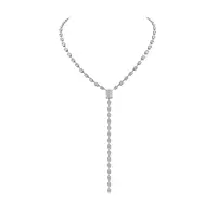 Emerald Shaped Diamond Lariat Necklace for Rent