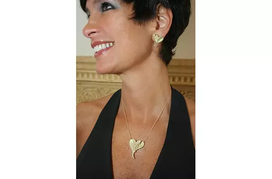diamond heart jewelry borrowed from designer