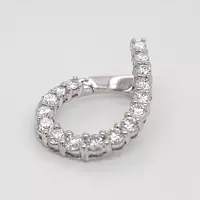 white gold diamond modified hoop earrings for rent