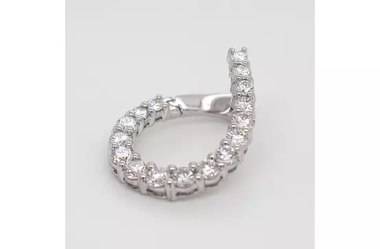 white gold diamond modified hoop earrings for rent