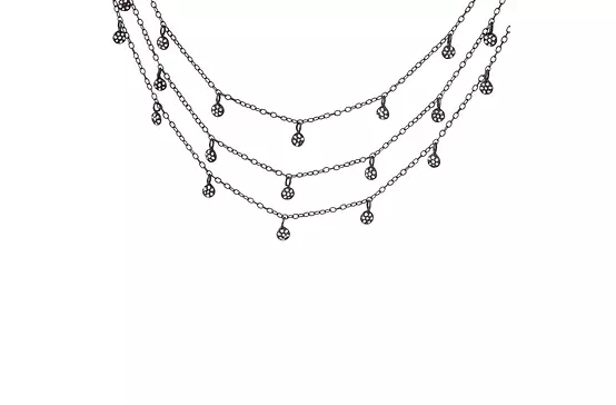 sterling silver layered necklace for women on rent