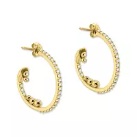 yellow gold diamond hoops for rent