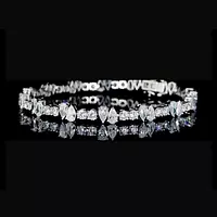 Rent pear shaped and round diamonds tennis bracelet