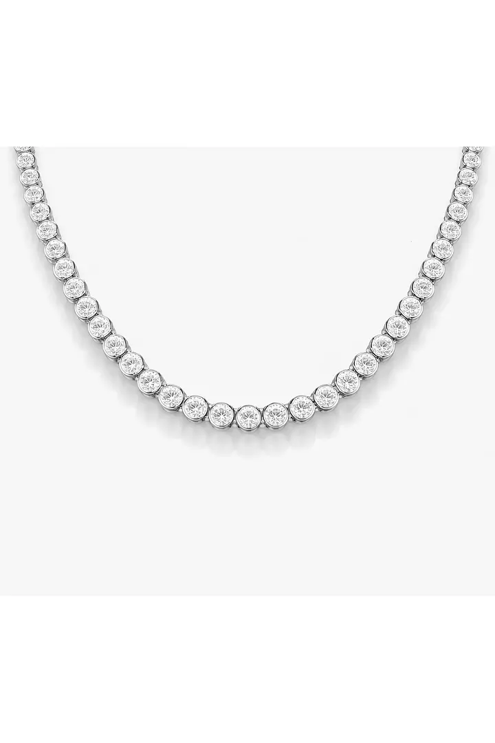 Rent bezel set diamond tennis necklace
